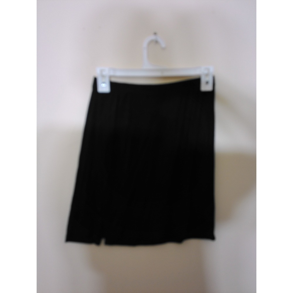 SHEIN Mini Skirt Women Small Black Ribbed Knit Side Slit Minimalist Y2K Style